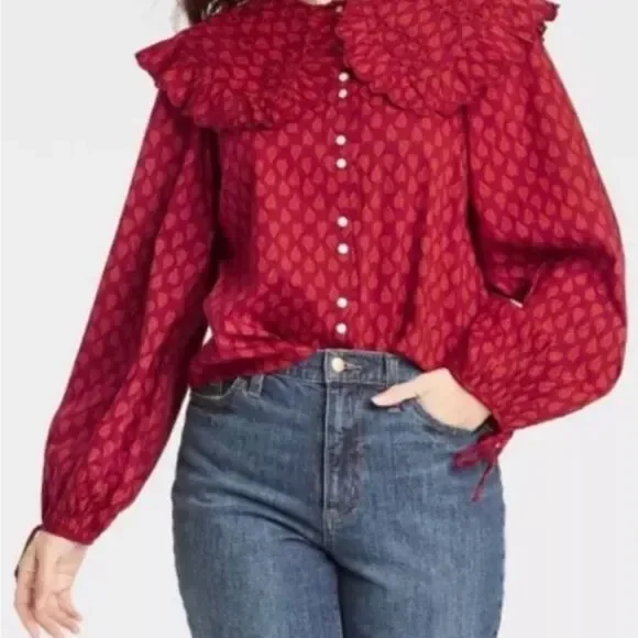Universal Thread | Tops | Universal Thread Deep Red 